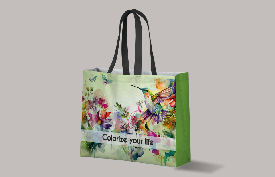Τσάντες NonWoven Laminate σχέδιο COLORIZE 30X38+12