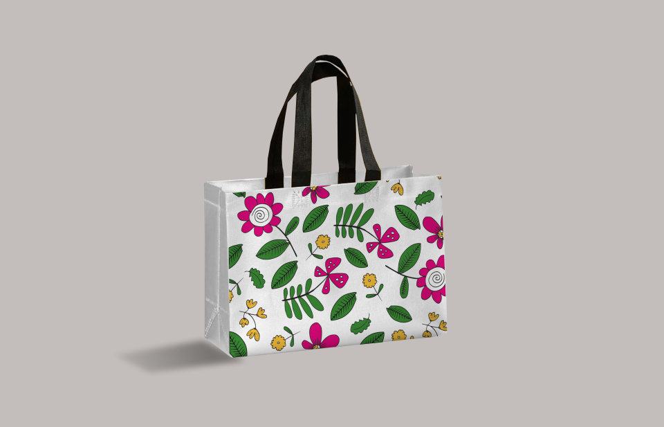 Τσάντες NonWoven σχέδιο FLORITA 22X30+10