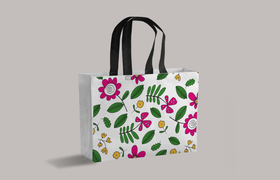 Τσάντες NonWoven σχέδιο FLORITA 30X40+10